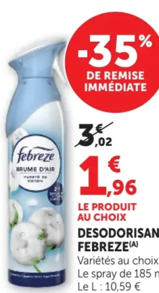 Désodorisant Febreze Brume d'Air