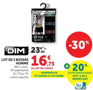 DIM Lot de 3 boxers homme Style