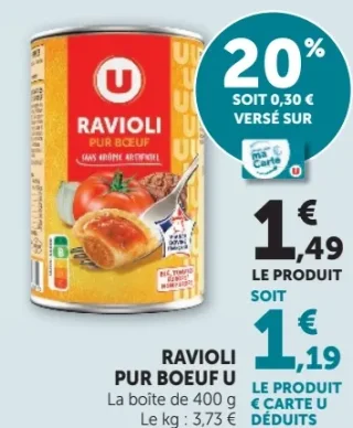 Ravioli pur boeuf U