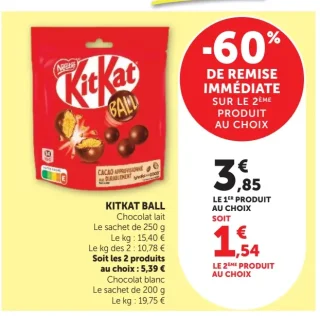KitKat Ball Chocolat lait ou blanc Nestlé