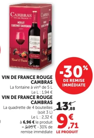 Vin de France Rouge Cambras