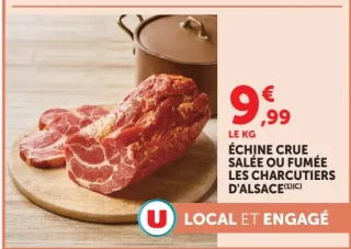 Échine Crue Salée ou Fumée Les Charcutiers d'Alsace