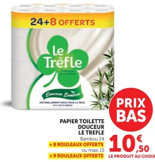 Papier toilette Douceur Le Trèfle