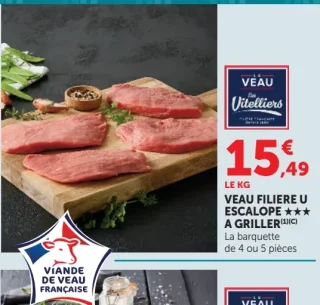 Veau Filière U Escalope à griller
