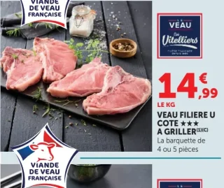 Veau Filière U Côte à griller