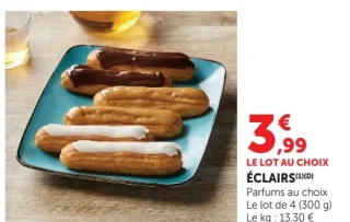 Éclairs Parfums au choix