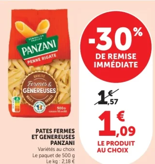 Pates Fermes et Genereuses Panzani