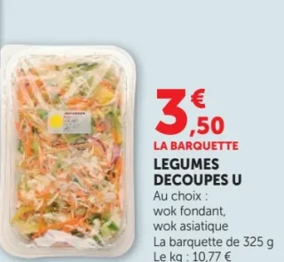 Légumes découpés U