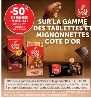 Tablettes et Mignonnettes Côte d'Or