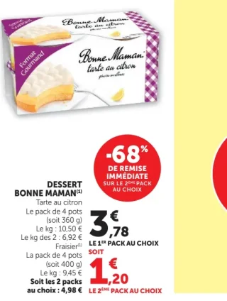 Dessert Tarte au Citron Bonne Maman