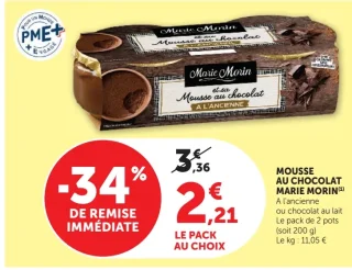 Mousse au chocolat Marie Morin