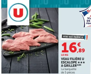Veau Filière U Escalope *** à griller