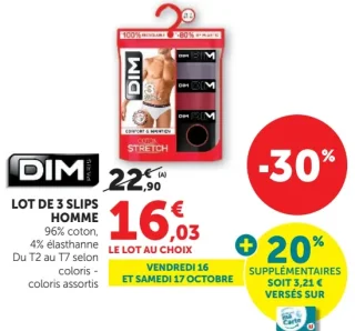 DIM LOT DE 3 SLIPS HOMME STRETCH