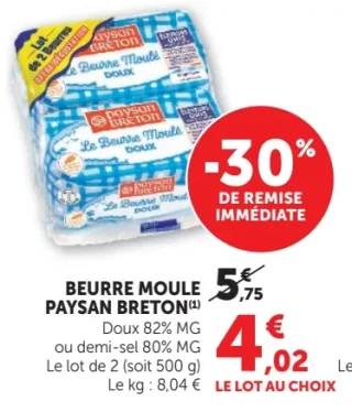 BEURRE MOULE PAYSAN BRETON