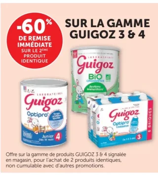 Sur la gamme Guigoz 3 & 4