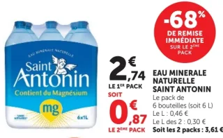 Eau minérale naturelle Saint Antonin