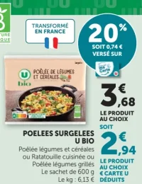 Poêlées surgelées U Bio
