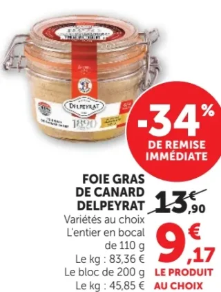 FOIE GRAS DE CANARD DELPEYRAT Variétés au choix