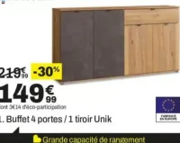 Buffet 4 portes / 1 tiroir Unik