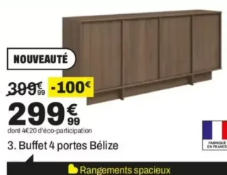 Buffet 4 portes Bélize
