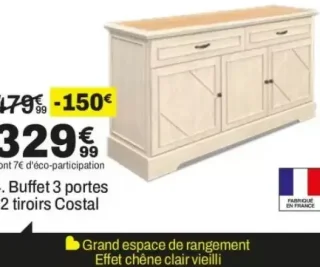 Buffet 3 portes / 2 tiroirs Costal