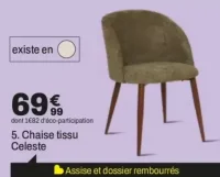 Chaise tissu Celeste