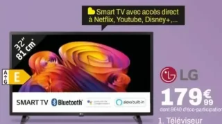 Téléviseur LED LG 32" (81 cm)