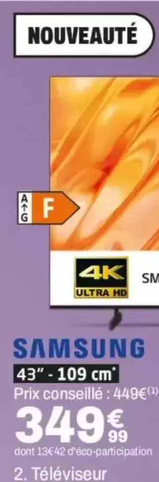 Téléviseur LED Samsung 43" (109 cm)