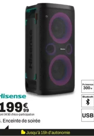 Hisense Enceinte de soirée
