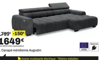 Canapé méridienne Augustin