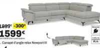 Canapé d'angle relax Newport III