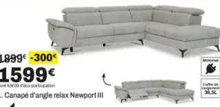 Canapé d'angle relax Newport III