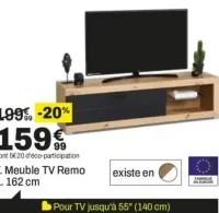 Meuble TV Remo L. 162 cm