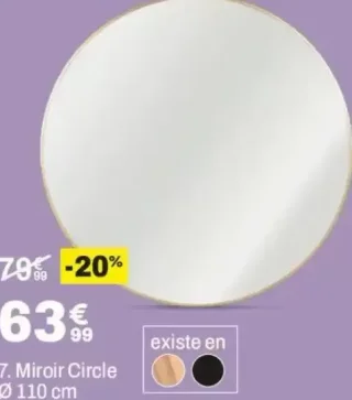 Miroir Circle Ø 110 cm