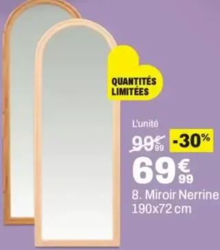 Miroir Nerrine 190x72 cm