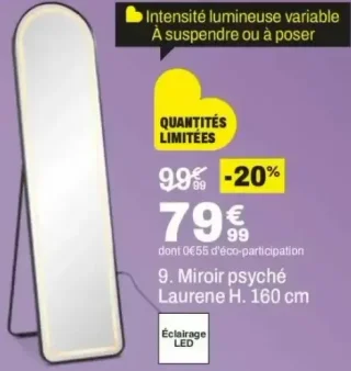 Miroir psyché Laurene H. 160 cm