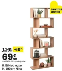 Bibliothèque H. 190 cm Nina