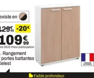 Rangement 2 portes battantes Celest