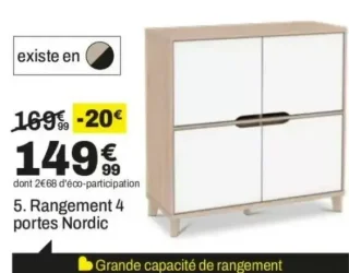 Rangement 4 portes Nordic