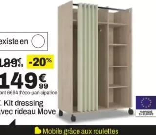 Kit dressing avec rideau Move