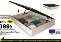 Dreamea Edition Sommier coffre Wana 140x190 cm