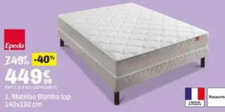 Epeda Matelas Bomba top 140x190 cm