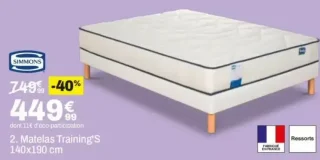 Simmons Matelas Training'S 140x190 cm