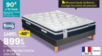 Simmons Matelas Nuit fraîche 140x190 cm