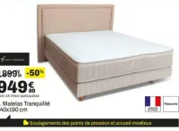 Matelas Tranquilité Nuit Faubourg 140x190 cm