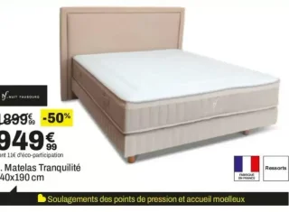 Matelas Tranquilité Nuit Faubourg 140x190 cm