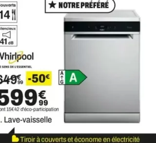 Lave-vaisselle WH6FA14BN7A0X Whirlpool