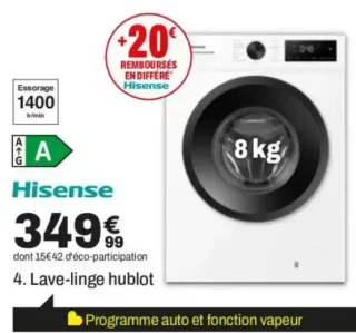 Lave-linge hublot Hisense WF118042BWP