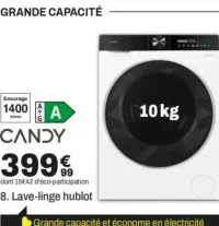 Lave-linge hublot Candy BP 410BL10UCS