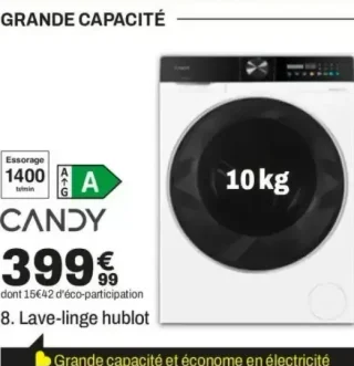 Lave-linge hublot Candy BP 410BL10UCS